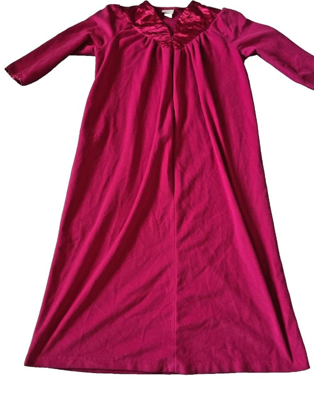 Fuchsia Nightgown With Satin Accents Vintage Appel Womens
